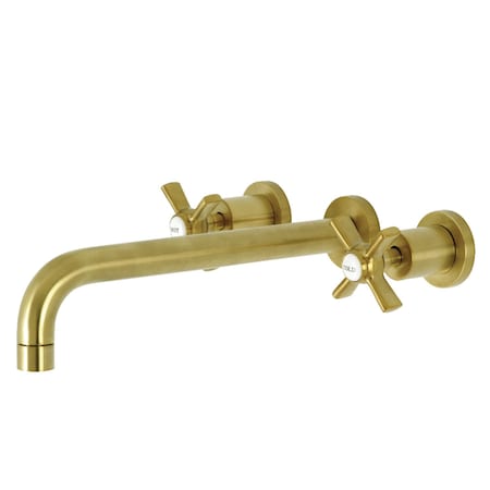 Kingston Brass KS8057ZX Wall Mount Tub Faucet, Brushed Brass KS8057ZX